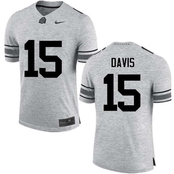Men Ohio State Buckeyes #15 Wayne Davis College Football Jerseys Game-Gray